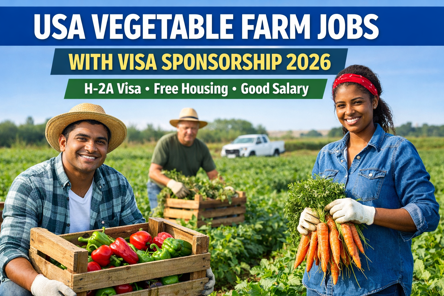 USA Vegetable Farm Jobs with Visa Sponsorship 2026 offer excellent opportunities for international workers seeking legal employment in the United States. These seasonal farm jobs typically provide competitive salaries, free housing, and visa sponsorship under the H-2A visa program. Learn about salary details, eligibility requirements, and the step-by-step application process to secure agricultural work in the USA for 2026.