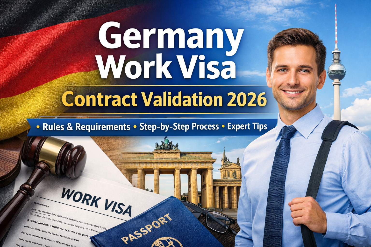 Germany Work Visa Contract Validation Rules 2026 provide a complete guide for foreign workers, explaining how employment contracts are reviewed, verified, and approved under German immigration and labor laws to ensure a smooth and legally compliant work visa process.